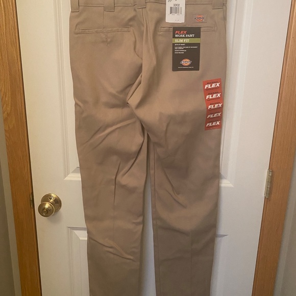 NWT Dickie’s work pants - khaki - slim fit - 32 x 32 - Picture 2 of 4